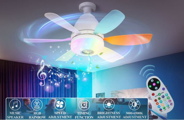 Debut of Music RGB+W Fan Light
